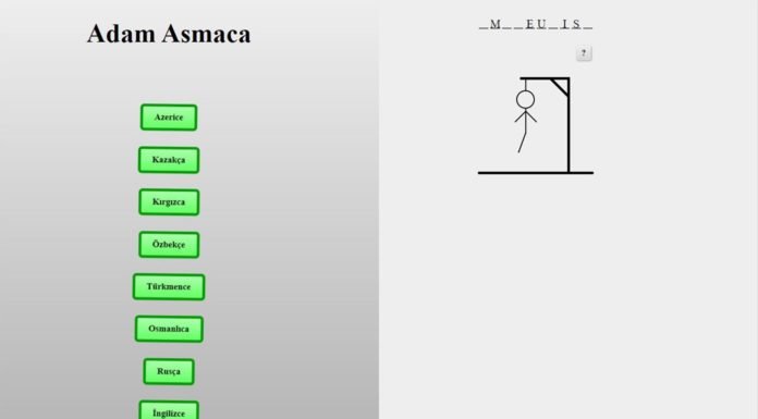 PAÜ ÇTLE’den 9 Dilde Çevrimiçi Adam Asmaca Oyunu PAU CTLE’den 9 DildeCevrimici Adam Asmaca Oyunu