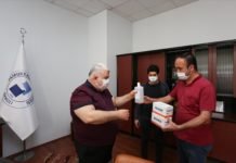 PAÜ, Yeni Normal Döneme de Dezenfektan ve Maske Dağıtımı ile Başladı PAU, Yeni Normal Donem