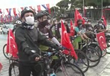 Üsküdar’da Bisikletlilerin Cumhuriyet Bayramı Turu