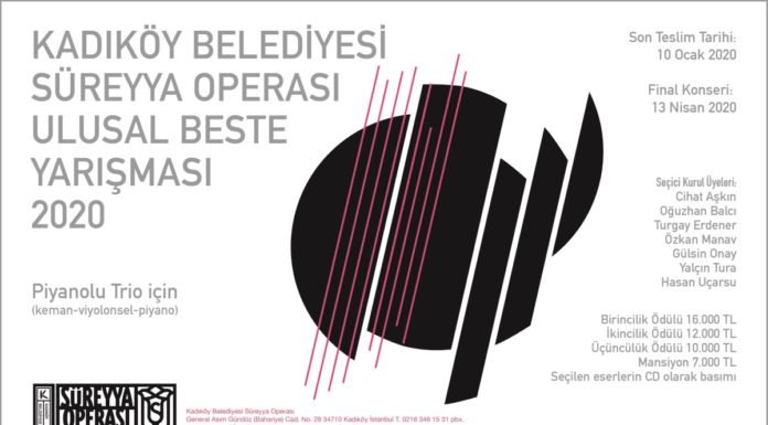 2021 Yılı Süreyya Operası Ulusal Beste Yarışması Açıldı