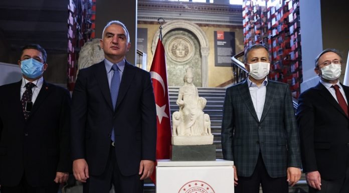 Kültür ve Turizm Bakanı Mehmet Nuri Ersoy Kybele Heykelinin Tanıtımını Yaptı